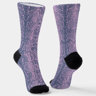 Chaussette Poster de animal de peau de serpent rose