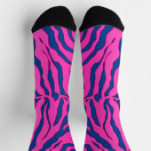 Chaussette Poster de animal De Tiges Bleues Et Roses2 (Haut)