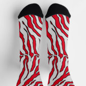 Chaussette Poster de animal Des Tiges Rouge Et Blanc (Haut)