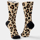 Chaussette Poster de animal, Léopard Brown, Spots de guépard, (Angulaire)