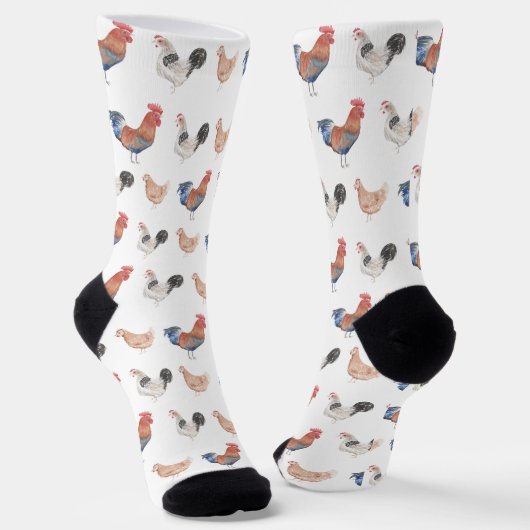 Chaussette Poulet Coloré Drôle Poule (Angulaire)