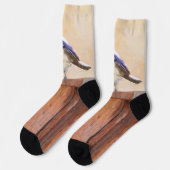 Chaussette Poulet sur la peinture d'oiseaux Art original (Gauche)