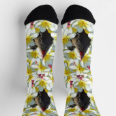 Chaussette Poulets Et Frangipanis, Chaussettes D'Équipage (Haut)