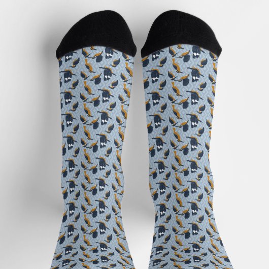 Chaussette Pour les amateurs d'oiseaux Cosy Kingfish Patterne (Haut)