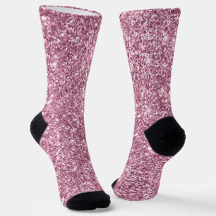Chaussette Poussière de luxe scintillante rose Glitter