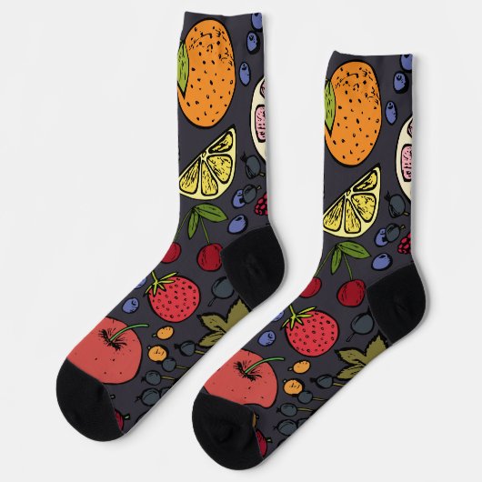 Chaussette Pratique joli fruit motif l Design coloré (Gauche)