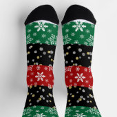 Chaussette Premium Crew Flocons de Neige Et Diaman (Haut)