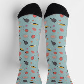 Chaussette Preppy Bold Pickleball ! Motif coloré en bleu (Haut)