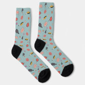 Chaussette Preppy Bold Pickleball ! Motif coloré en bleu (Droite)
