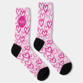 Chaussette Preppy Hearts Pink (Droite)