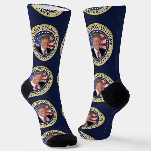 Chaussette President Donald Trump Keep America Great (Angulaire)