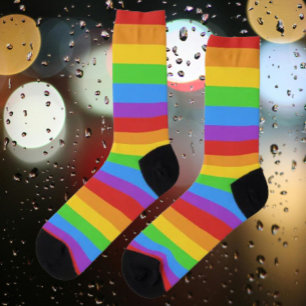 Chaussette PrideStride : Drapeau arc-en-ciel