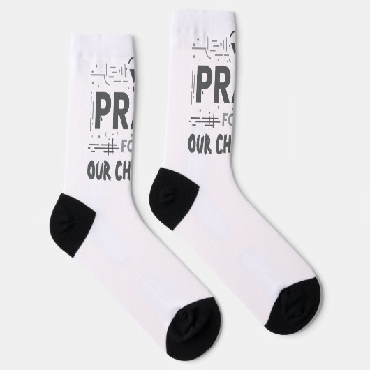 Chaussette Priez Pour Nos Enfants (Droite)