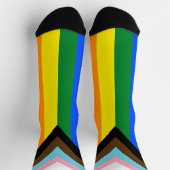 Chaussette Progrès Rainbow Flag Chaussettes, LGBTQ & Pride Ch (Haut)
