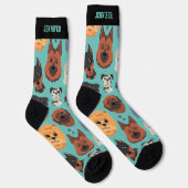 Chaussette Propriétaire de la chatte Motif de race de chien (Droite)