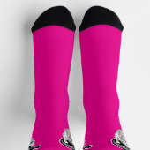 Chaussette Psycho crâne rose chaud (Haut)