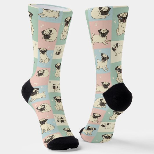 Chaussette Pug Cartoon Pattern (Angulaire)