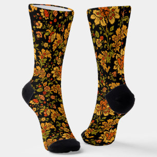 Chaussette Puissance des fleurs jaunes