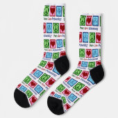 Chaussette Pulmonologue personnalisable Peace Love (Gauche)