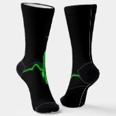 Chaussette Pulse verte brillante Abstraite (Angulaire)