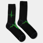Chaussette Pulse verte brillante Abstraite (Droite)
