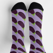 Chaussette Purple Aubergine Eggplant Food Pattern (Haut)