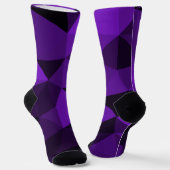 Chaussette Purple black geometric mesh pattern (Angulaire)