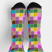 Chaussette Purple Finch Check Motif élégant coloré (Haut)