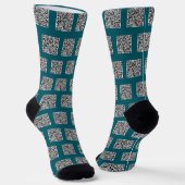 Chaussette QR Code Scan Info Chaussettes personnalisées Chois (Angulaire)