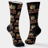 Chaussette Quilting Queen - Funny Quilter - Quilting Lovers (Angulaire)