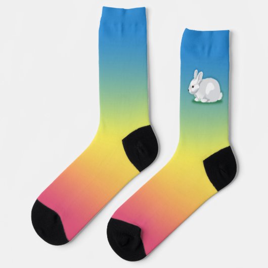 Chaussette Rabbit et arc-en-ciel (Gauche)
