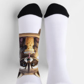 Chaussette Raccoon Drinking Iced Coffee (Haut)
