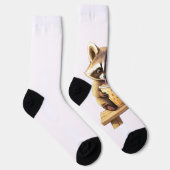 Chaussette Raccoon Drinking Iced Coffee (Droite)