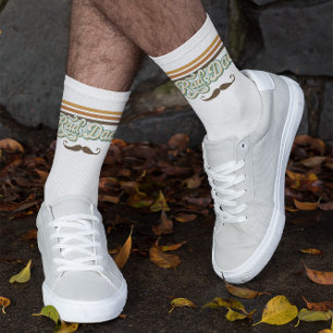 Chaussette Rad Dad Rayures Rétro   Fête des Pères Vintage