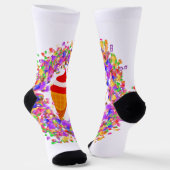 Chaussette Rainbow Confetti Swirl Ice Cream (Angulaire)