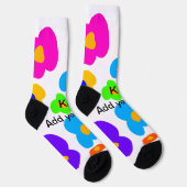 Chaussette Rainbow flower pride amour ajouter nom texte lqbtq (Droite)