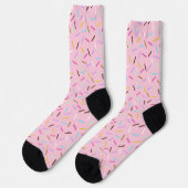 Chaussette Rainbow Pink Donut Sprinkles Gift Socks (Gauche)