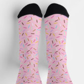 Chaussette Rainbow Pink Donut Sprinkles Gift Socks (Haut)