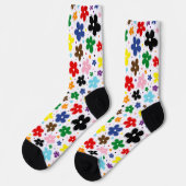 Chaussette Rainbow Progress Fide Fleurs Drapeau Doodle Quasar (Gauche)