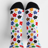 Chaussette Rainbow Progress Fide Fleurs Drapeau Doodle Quasar (Haut)