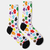 Chaussette Rainbow Progress Fide Fleurs Drapeau Doodle Quasar (Droite)