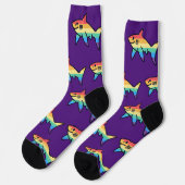 Chaussette Rainbow Shark Pride - Kawaii Nautical LGBTQ+ (Gauche)