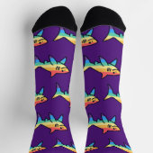Chaussette Rainbow Shark Pride - Kawaii Nautical LGBTQ+ (Haut)