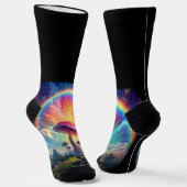 Chaussette Rainbow Sky Musroom (Angulaire)