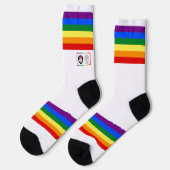 Chaussette Rainbow Stripe AOSA AWSF Pride Chaussettes d'équip (Gauche)