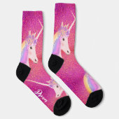 Chaussette Rainbow Unicorn rose Parties scintillant Dream (Droite)