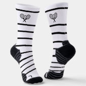 Chaussette Raquette de tennis moderne noir blanc (Angulaire)