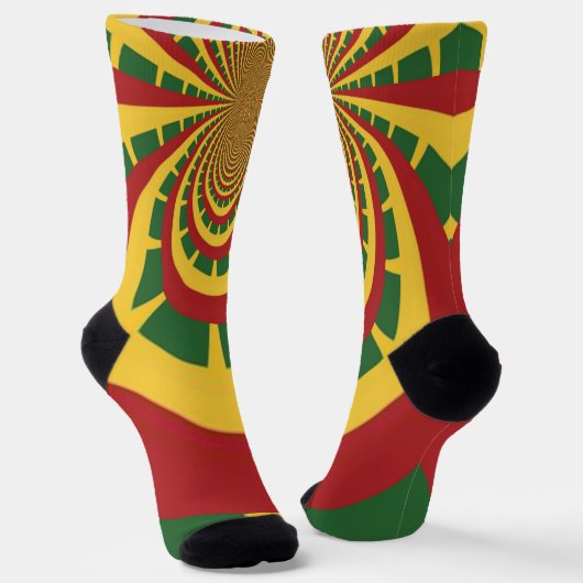 Chaussette Rasta Jamaïque's Rasta Colours Reggae is Fun (Angulaire)