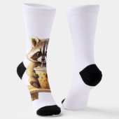 Chaussette Raton laveur buvant du café glacé (Angulaire)