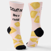 Chaussette Ravioli Crew Socks Funny Pasta Quote (Angulaire)